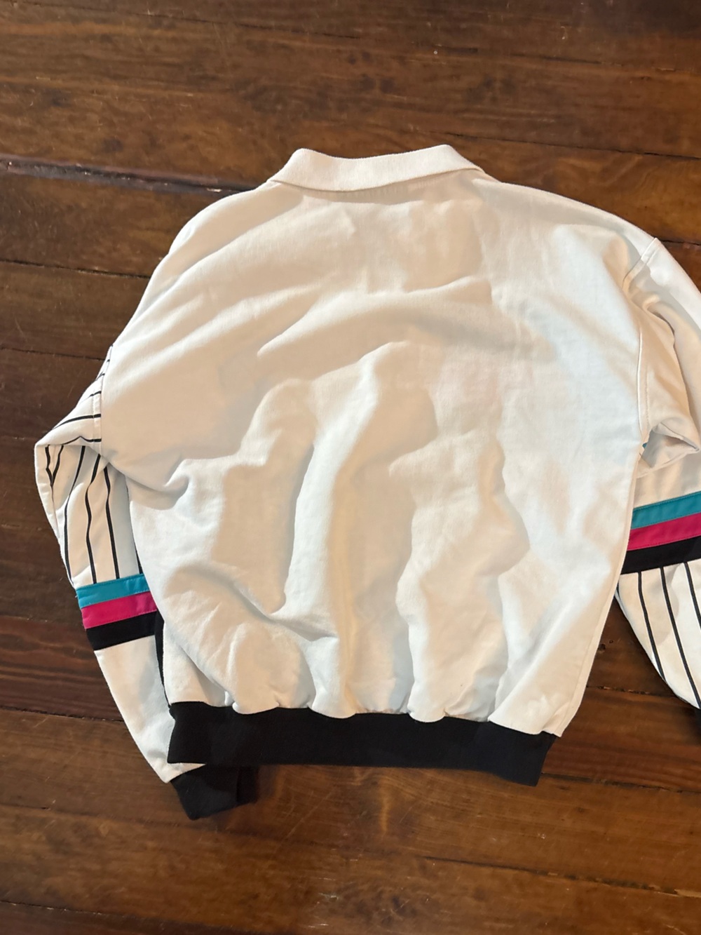 Vintage San Francisco sport white colorful long sleeve top size S - Picture 4 of 4